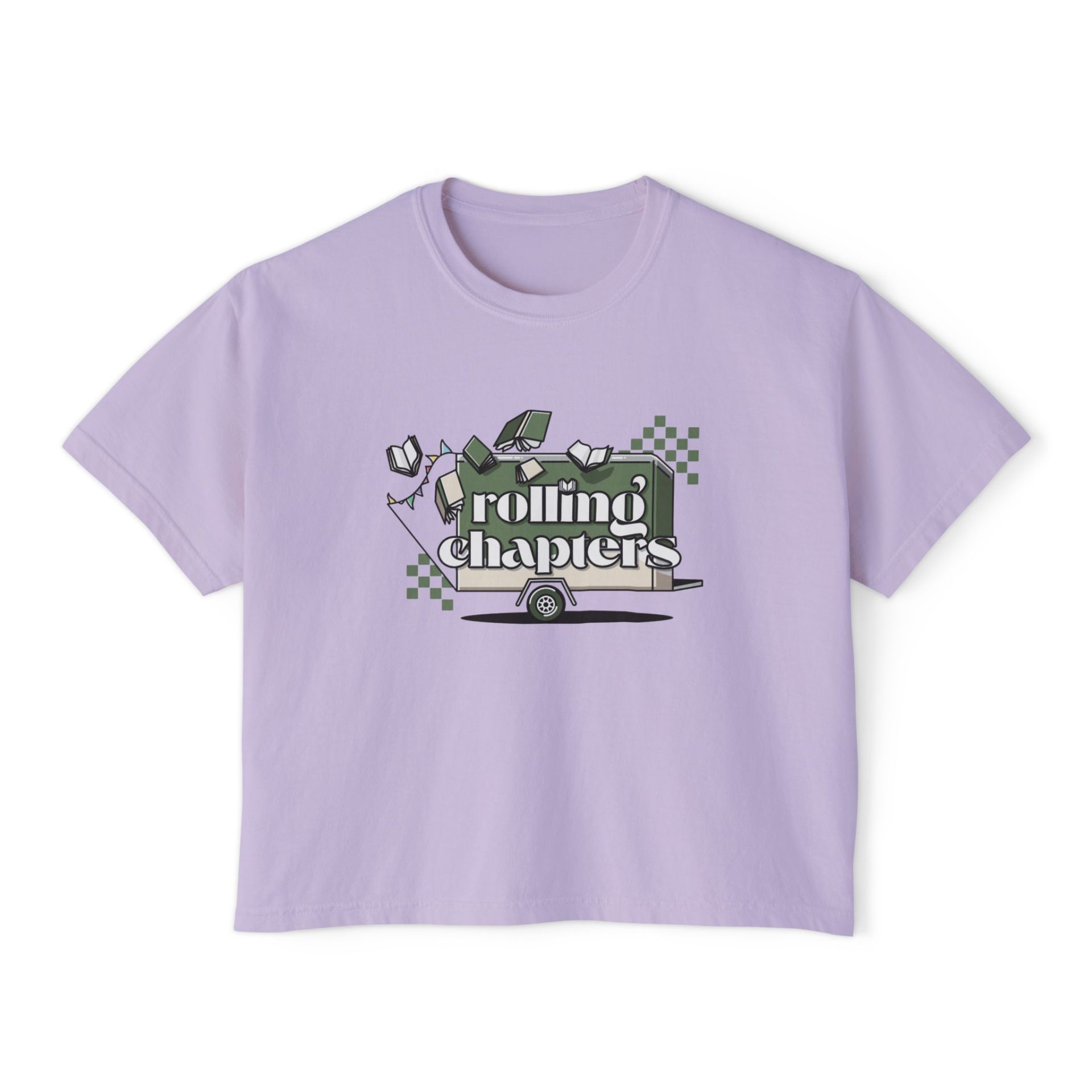 Rolling Chapters Cropped Boxy Graphic Tee - Image 6