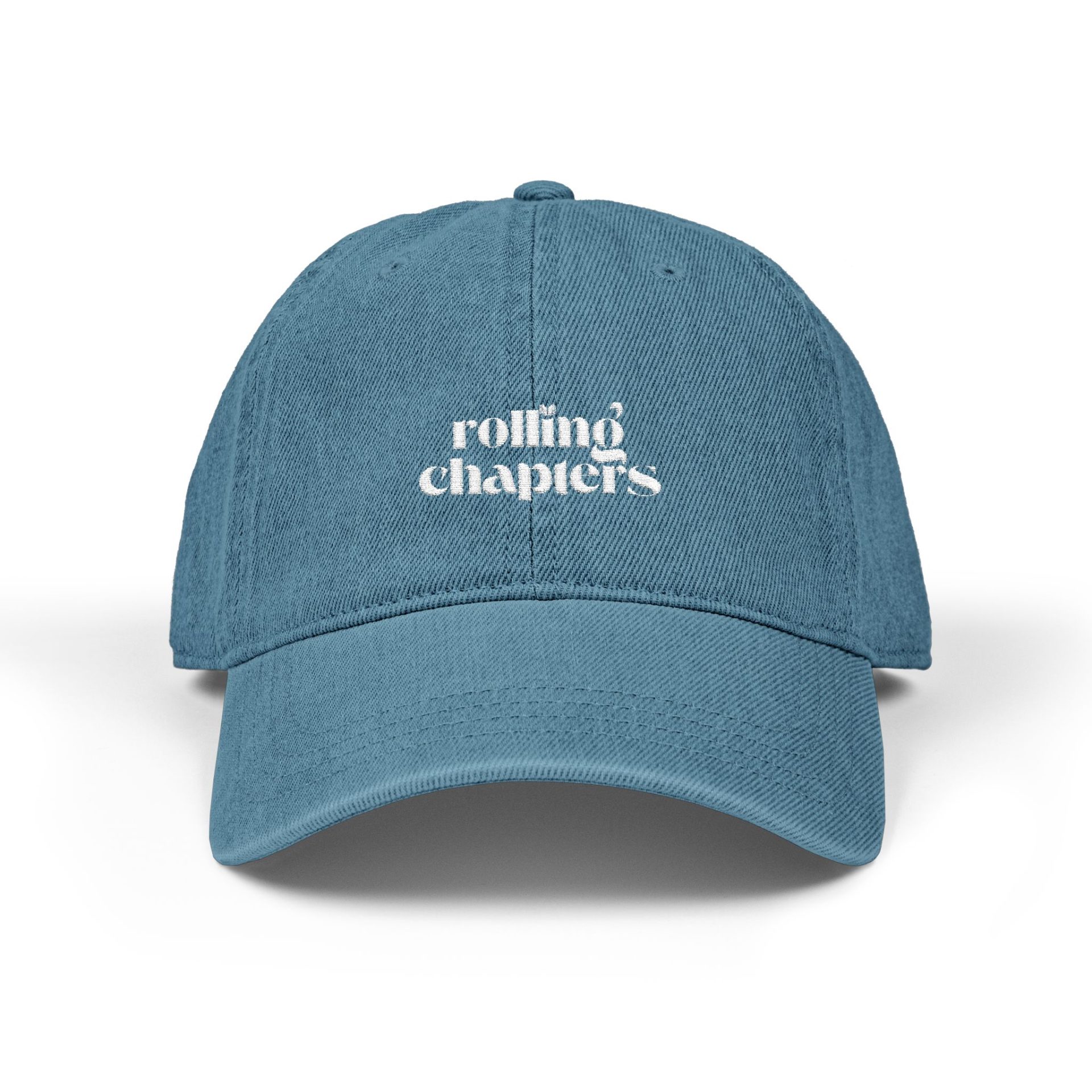 Rolling Chapters Embroidered Denim Hat