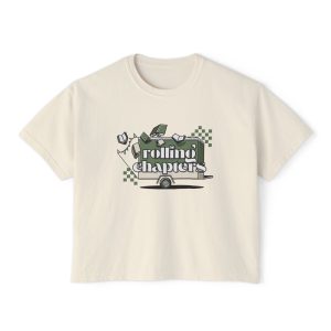 Rolling Chapters Cropped Boxy Graphic Tee