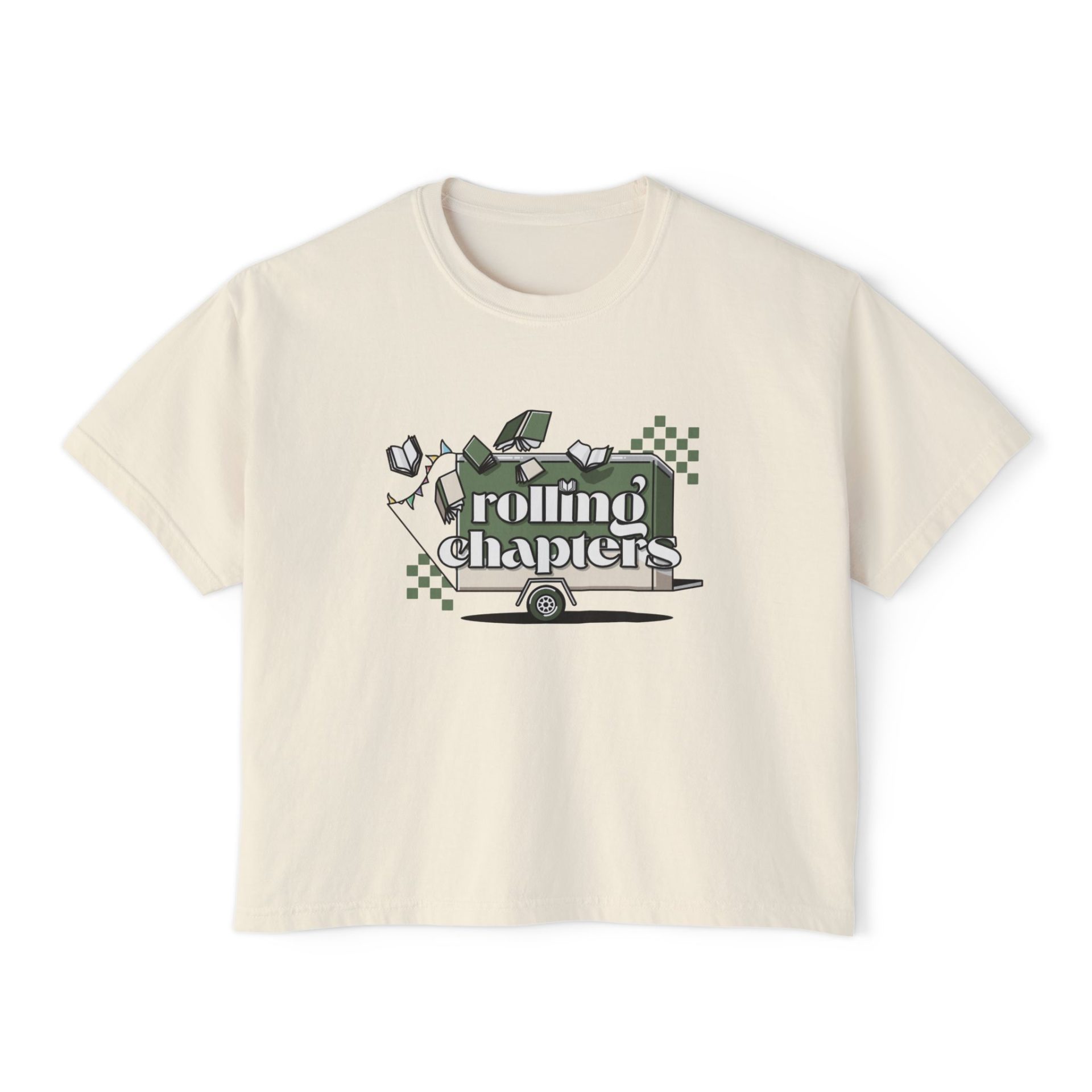 Rolling Chapters Cropped Boxy Graphic Tee