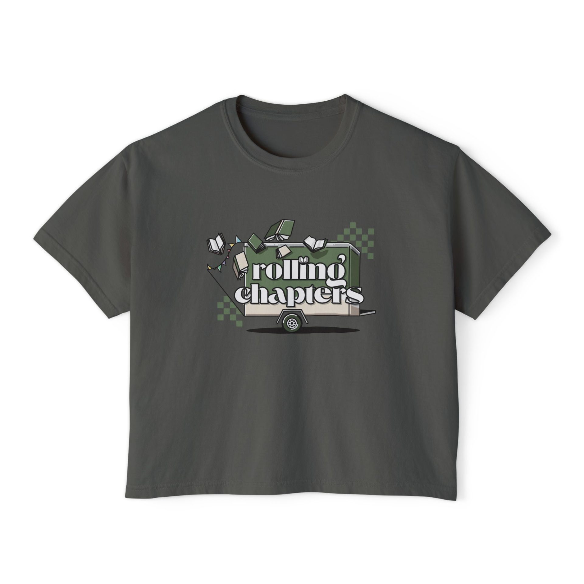 Rolling Chapters Cropped Boxy Graphic Tee - Image 4