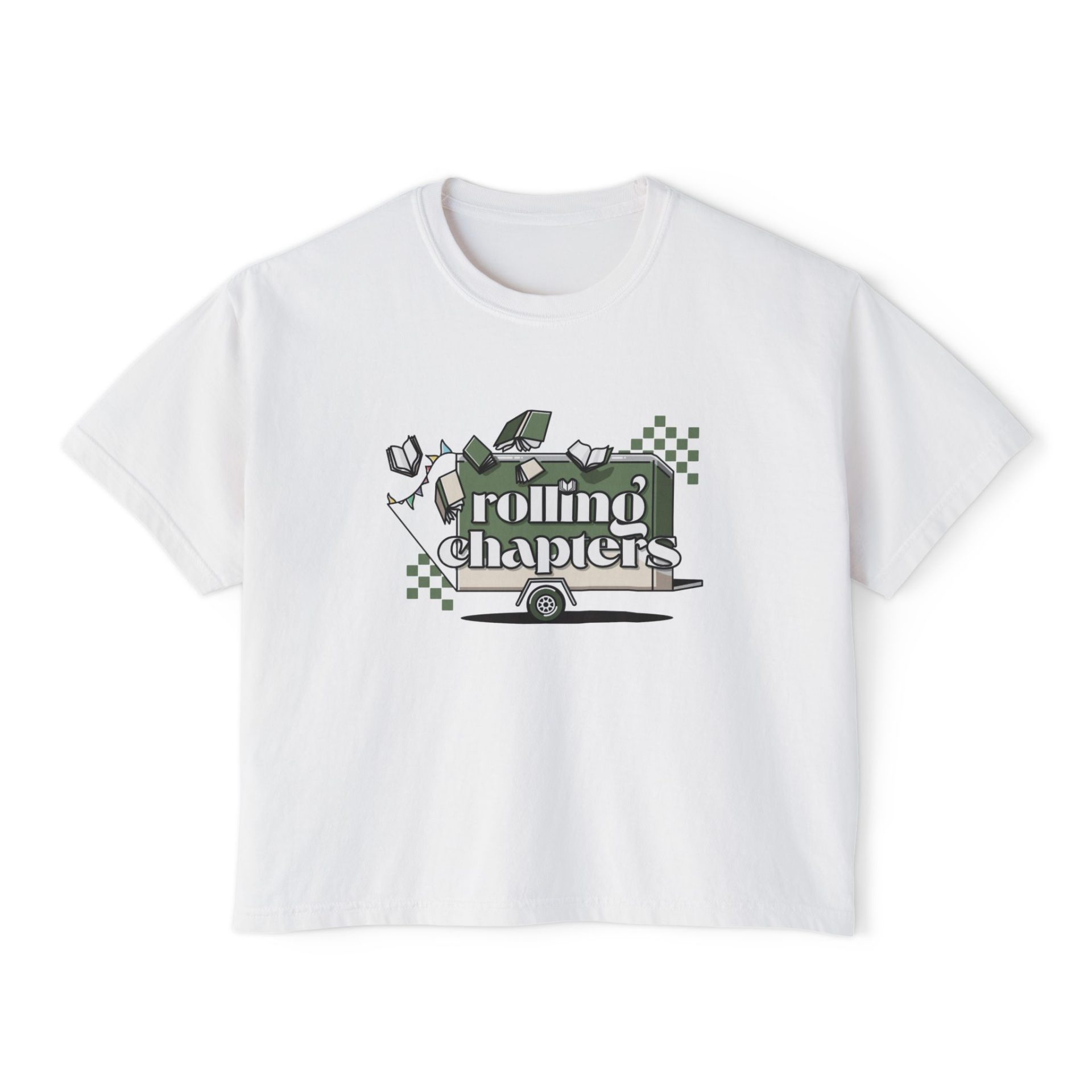 Rolling Chapters Cropped Boxy Graphic Tee - Image 3